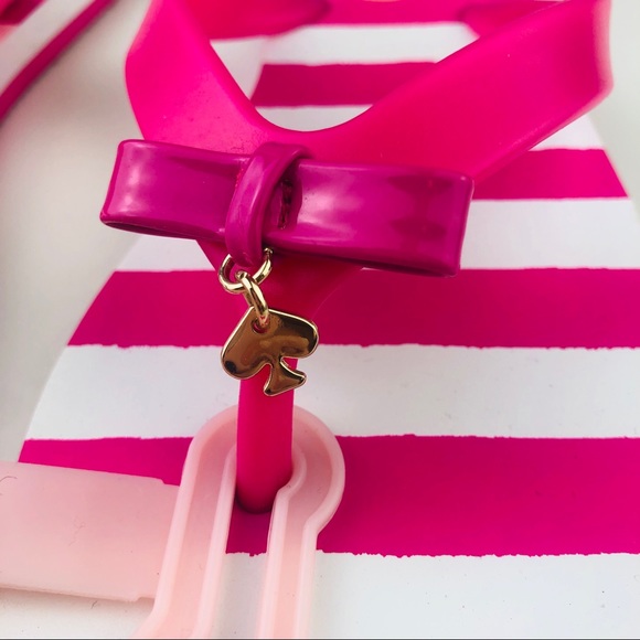 Kate Spade Pink Flip Flop Sandal Fifi Bow 5 - Picture 3 of 8